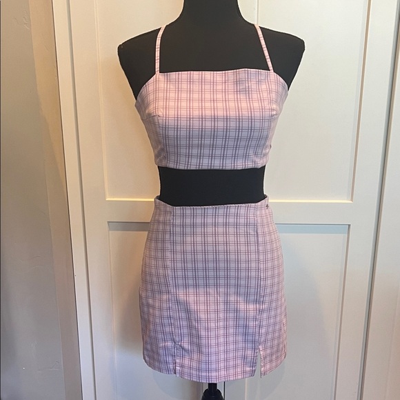 Pull&Bear Dresses & Skirts - Pull&Bear Lavender Plaid Mini Skirt Set Size S (Juniors)